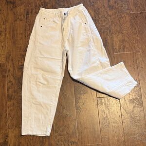 Amazon Women's white barrel Jeans